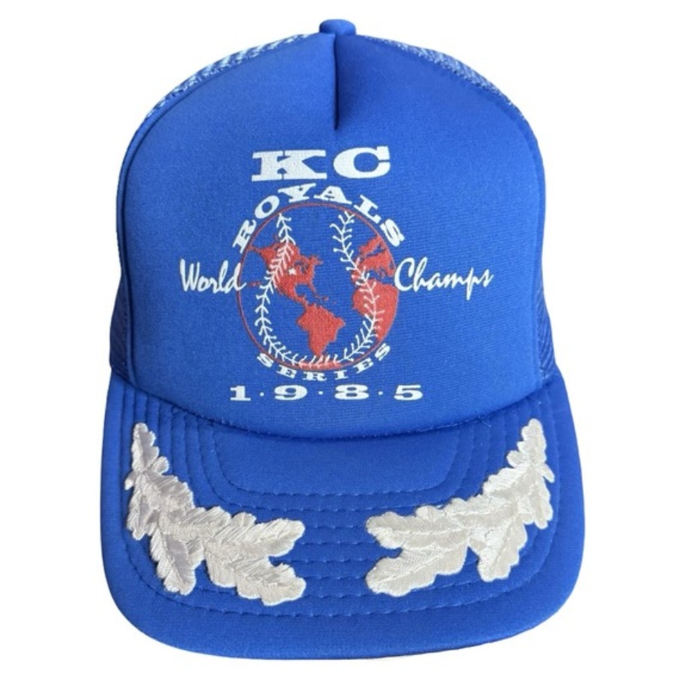 Vintage 1985 KC‎ Royals World Series Champs Cobra Caps Trucker Hat Snapback
